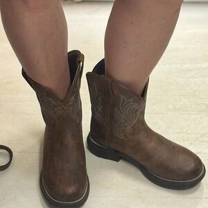 Ariat Western Stylish Brown Ankle Boots